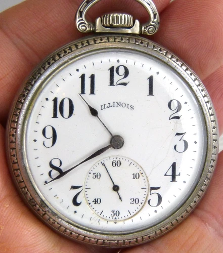 Antique 1918 Illinois Springfield Pocket Watch Grade 303 15 Jewel Estate Find !