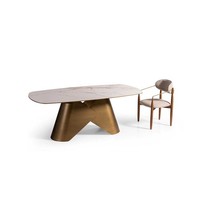 Eleganter KüChentisch Stilvoller Esszimmertische Metallfuß MöBel