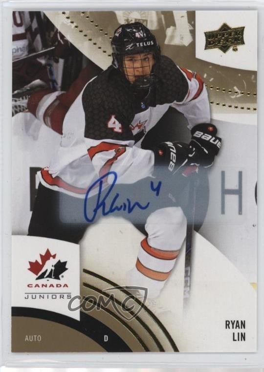 2025 Upper Deck Team Canada Juniors Signatures Ryan Lin #54 Auto