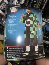 Demon Slayer Tanjiro Adult Costume Jumpsuit Cosplay Size Medium New