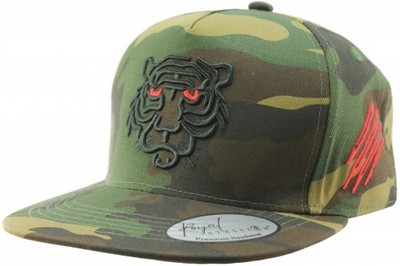 Royal Stallion Tiger Flat Visor Cotton Baseball Cap