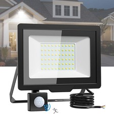 Floodlight With Sensor LED PIR Motion Security Waterproof Outdoor Garden Lights