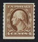 CKStamps: US Stamps Collection Scott#395 4c Washington Mint H OG 24 1/2mm