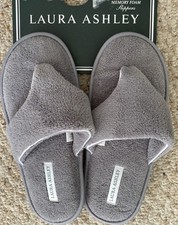 Laura Ashley Womens House Slippers with Memory Foam, Ladies Easy Slip on 8-9