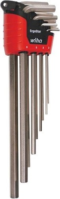 Wiha 35297 9 Piece Hex L-Key Long Arm Set - Metric