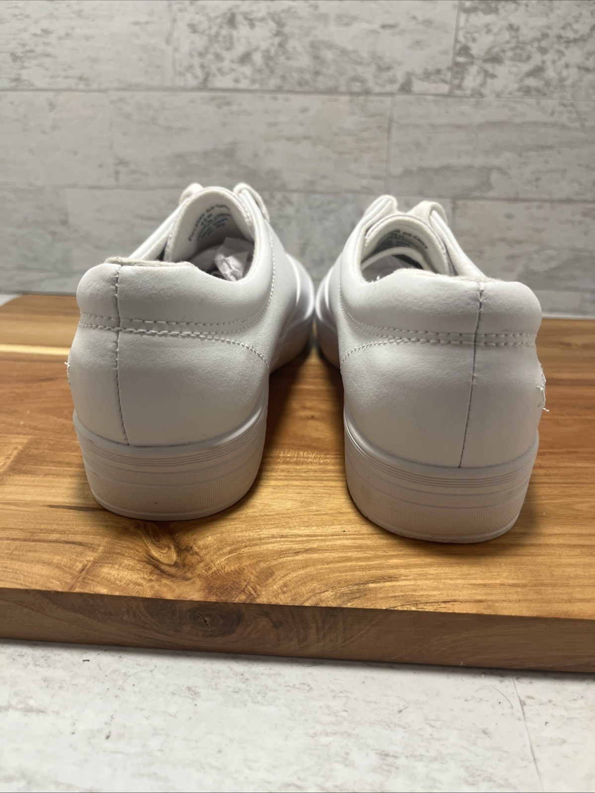 Keds Grasshopper White Leather Champion Shoes Sz 8.5 W Double Decker - NEW image 4