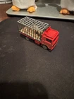 Matchbox Lesney Superfast 35 Volvo Zoo Truck, red, grey cage, beige lions