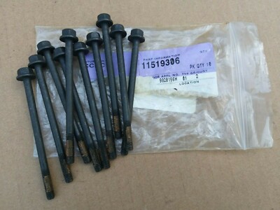 LOT OF 10 GM 11519306 Knurled Head Bolt / Engine Cylinder Head Bolt 2 ...
