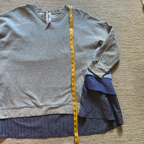 MA Dainty Maud Dainty Sz 8 Grey Sweater Jumper Bustle Layered Back Detail - Bild 10 von 13