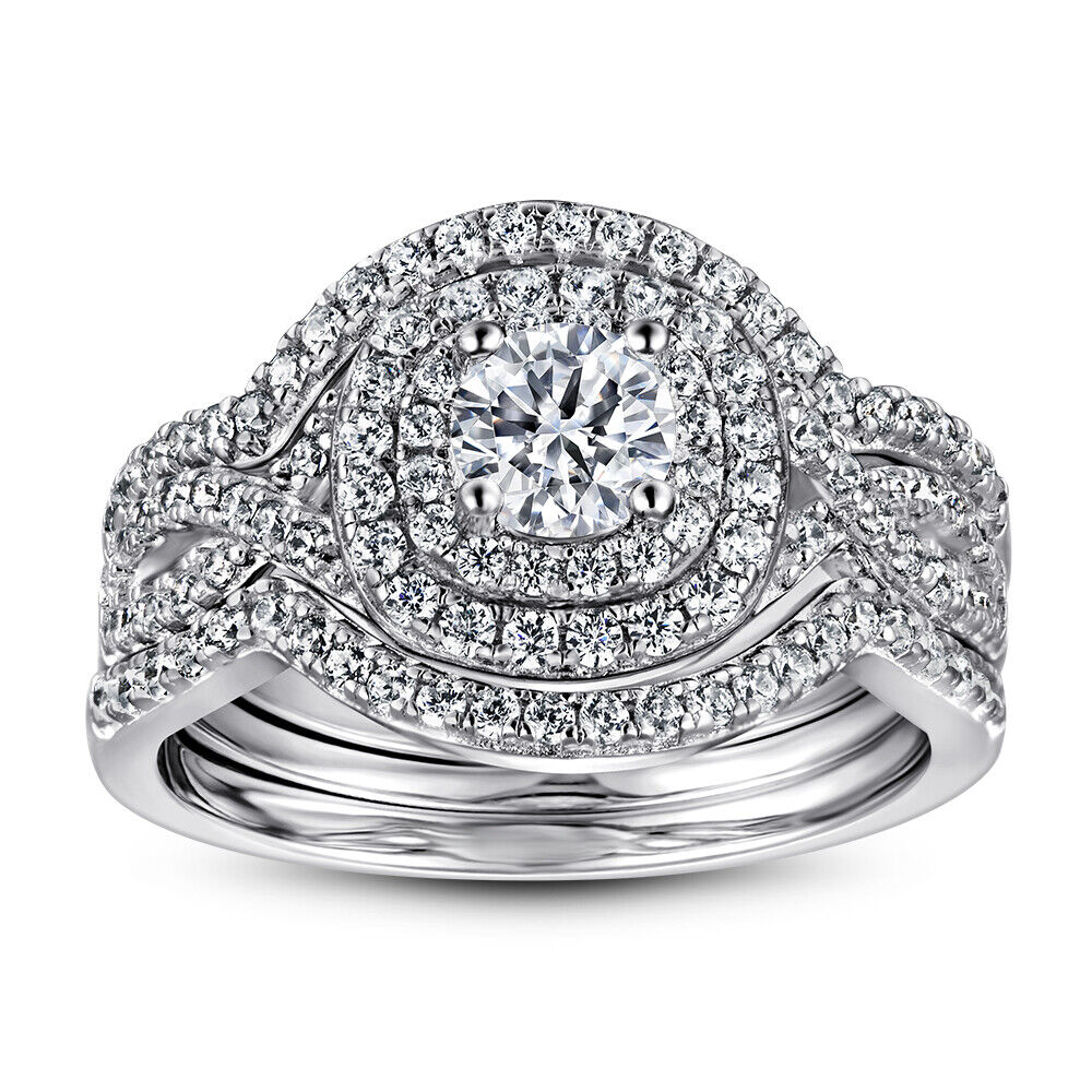 Sparkling Round Halo Ring