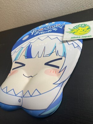 新品 Gawr Gura マウスパッド 2個セット Hololive English Gawr Gura Cheek Mouse Pad 2021 Birthday