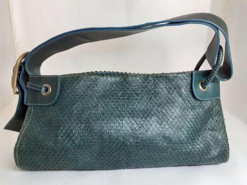 MIAL Genuine Leather Green Shoulder Bag - Picture 1 of 12