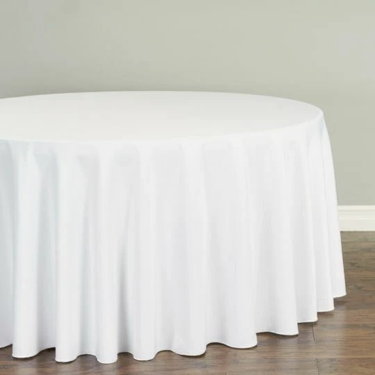 1 or 10 pcs 120 in. Round Polyester Tablecloth, 30 Colors! Wedding Party Event - Image 3 of 4