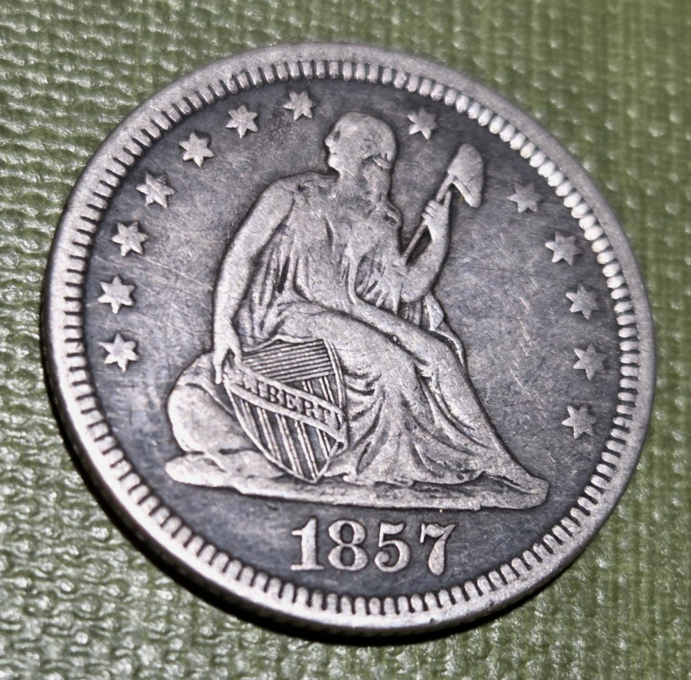1857 Seated Quarter FS-901 Clash w/ Flying Eagle Cent | eBay