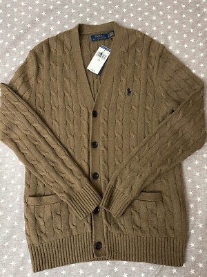 $188 Polo Ralph Lauren Men's Cotton Cable-Knit Cardigan Sweater