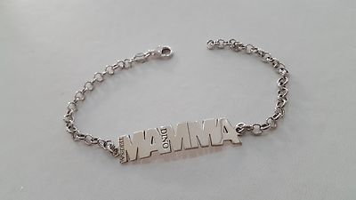Bracciale rigido personalizzato in argento sterling con incisione personalizzata per neonati, bambini, bambine, adolescenti. Adulti, donne, regalo di gioielli. - Italia