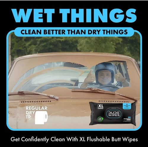 DUDE WIPES XL Flushable Wipes, Fragrance Free, 8 ct. (400 wipes) - Picture 7 of 7