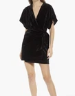 & Other Stories Velvet Wrap Dress Black 0