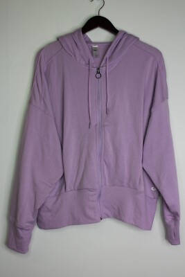 Women's Sofia Active By Sofia Vergara Zip Up Fleece Hoodie Purple XL (16-18)