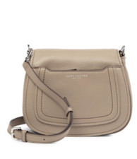 Marc Jacobs X4505 Messenger Grey Leather Crossbody Handbag Size 11.5x9.5x4.5 in