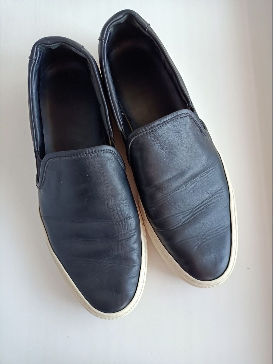 Woman by Common Projects Black Leather Slip On Loafer Woman by Common Projects Black Leather Slip On Loafer