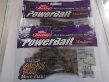 **2 Packs** Berkley PowerBait MaxScent Flat Worm  3.6" Goby