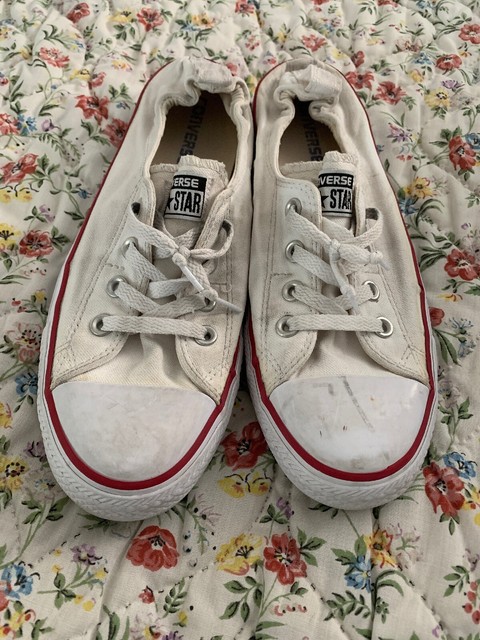 white converse scrunch back