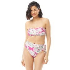 Carmen Marc Valvo 282363 Paisley Reversible Bandeau Bikini Top, Size Small