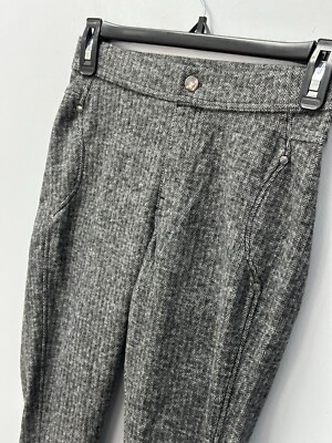 HUE Black Brushed Herringbone Cowgirl Leggings Size XS Back