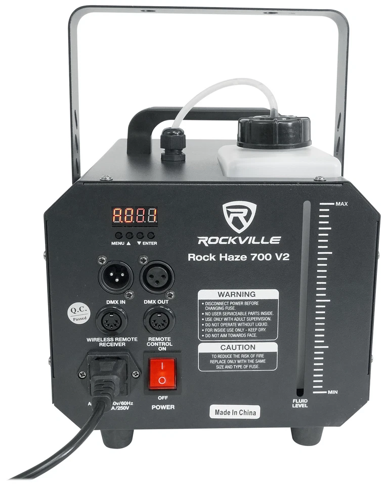 Rockville ROCKHAZE 700 CFM DMX Haze Machine Water Based DJ/Club Hazer+2) Remotes - Image 4 of 4