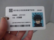 Jujutsu Kaisen Gojo Satoru Plastic Student ID Card Holder Cosplay Prop Keychain