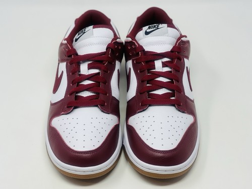 Sz 10 Nike Dunk Low By You NBY Maroon Red White Gum Mens Skate Shoes FN0569-900 - Picture 4 of 10