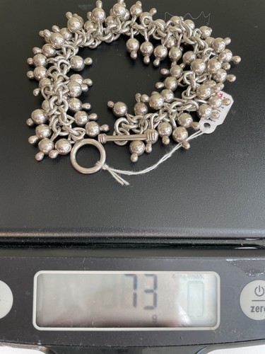SILPADA Cha Cha 925 Sterling Silver Ball Bead Toggle Clasp Bracelet B0919 - Picture 10 of 10