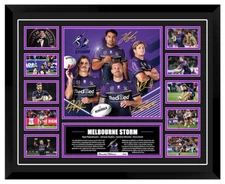 Melbourne Storm NRL Superstars Cameron Munster Signed Framed Memorabilia