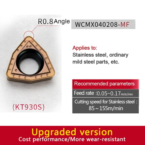 WCMT050308FN  WCMX WCGT ACZ330 10pcs CNC Carbide Turning Insert Grooving Blades - Picture 47 of 83