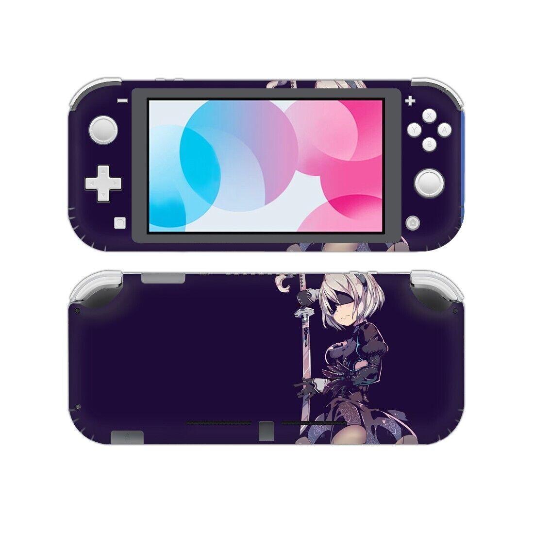 Black Nier Girl Nintendo Switch Lite Skin Sticker Decal Vinyl Wrap Cover NSL