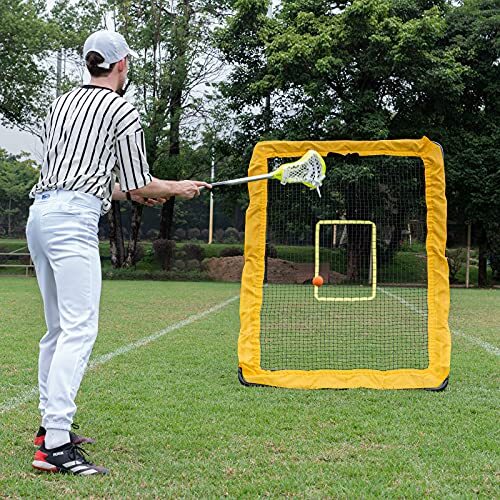 McHom Lacrosse Baseball Softball Pitchback Rebounder Net Adjustable