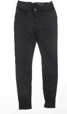 Noisy May Damen Jeans schwarz Modalmischung Straight Größe W27 L30