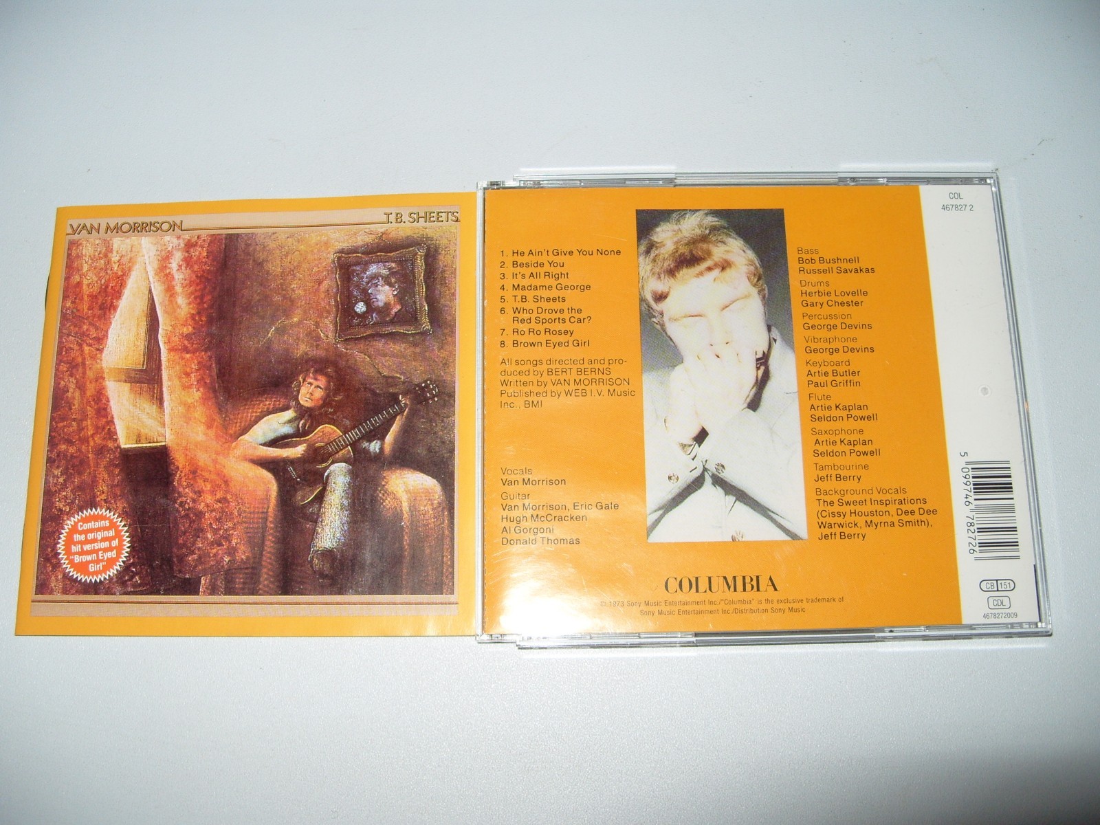 Van Morrison T.B. Sheets cd 8 tracks 1973 cd Excellent Condition. (B3)