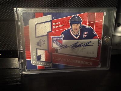 2007-08 Upper Deck SPX Hockey Game used Flasback Fabrics Autographed 05/25 No.14
