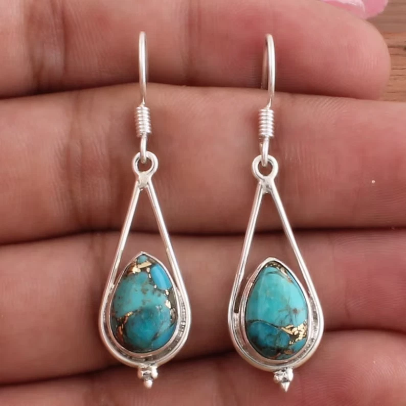Teardrop 2024 turquoise earrings