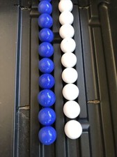 20 Solid Color Shaped estate find marble collection vintage old white glass Blue