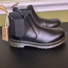 Dr. Martens Ankle Boots 2976 Vegan J Black Zipper Youth US Size 3 Unisex $125