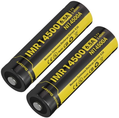 Nitecore IMR 14500 Li-ion Battery 2-Pk, Rechargeable, Pack of two, # NCNI14500A