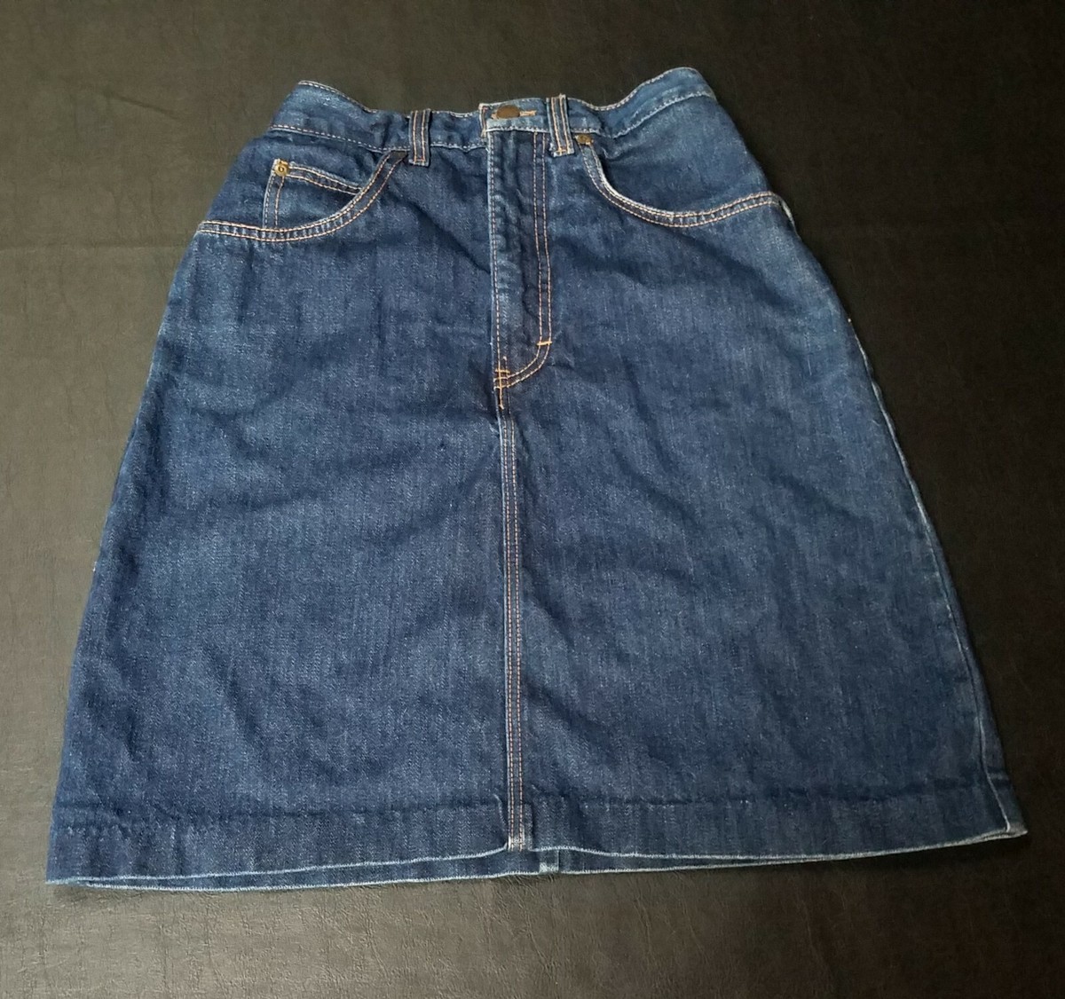Vintage Brooks Rugged Wear Denim Jean Skirt Size 7/8 | eBay