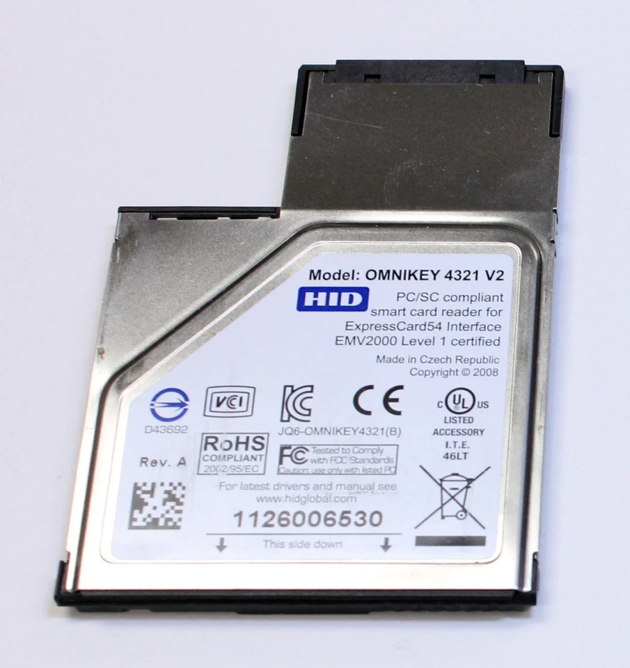 HID Smart Card Reader OMNIKEY 4321 V2 for ExpressCard 54 Interface EMV2000 - Image 3 of 4