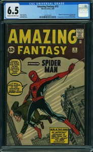 Amazing-Fantasy-15-CGC-6-5-FN-Unrestored-Marvel-1st-Spider-Man-CR-OW-Pages
