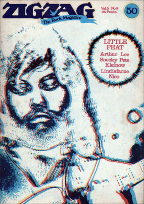 ZIGZAG MAGAZINE 50 . MAR 1975 . LITTLE FEAT FRONT COVER. ARTHUR LEE . NEIL YOUNG