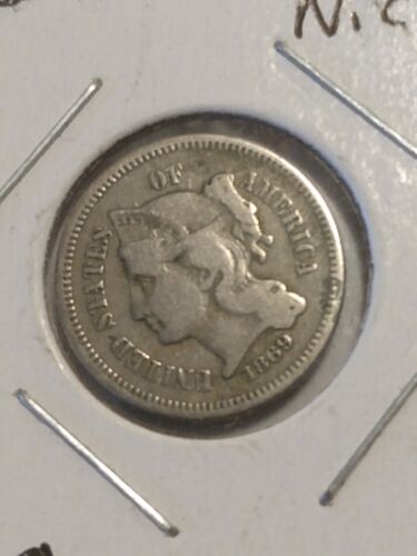 1869 Three Cents Nickel - Picture 1 of 3