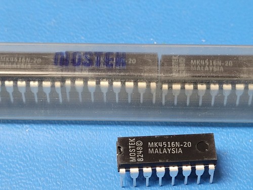(2 PCS) MK4516N-20 MOSTEK Dynamic RAM 16K 1-Bit 200ns DIP-16 SILVER PLATED LEADS - Picture 1 of 1